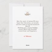 ラマ家族4クリスマスホリデーカード シーズンカード (裏面)