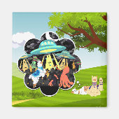 ラマ対エビルスクイカエピック宇宙バトル マグネット (正面)