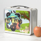 ラマ対エビルスクイカエピック宇宙バトル メタルランチボックス (インサイチュ)