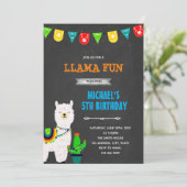 ラマ少年のフィエスタパーティー招待状 招待状 (スタンド正面)