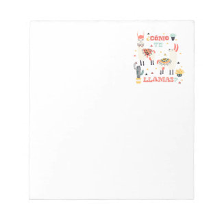 ラマ島コモ。言葉おもしろいスペインのユーモア。 ノートパッド