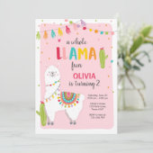 ラマ州全体のおもしろい誕生日の招待アルペースフィエスタ 招待状 (スタンド正面)