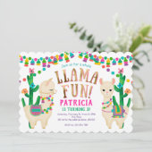 ラマ州全体のおもしろい、ラマ州の誕生日パーティーの招待 招待状 (スタンド正面)