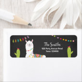 ラマ差出人住所ラベルフィエスタアルパカメキシコ ラベル (インサイチュ)