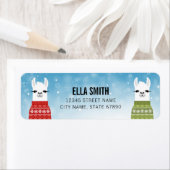 ラマ差出人住所ラベル ラベル (インサイチュ)