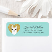 ラマ差出人住所ラベル ラベル (インサイチュ)