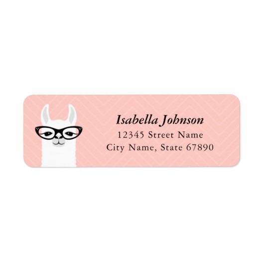 ラマ差出人住所ラベル ラベル (正面)