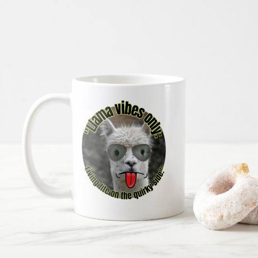 ラマ引用文 コーヒーマグカップ (ドーナツ)