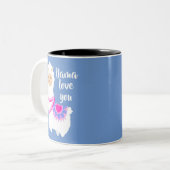 ラマ愛するバレンタインデン ツートーンマグカップ (正面左)