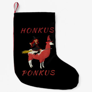 ラマ愛好家 | Honkus Ponkus Witch Riding Llama スモールクリスマスストッキング