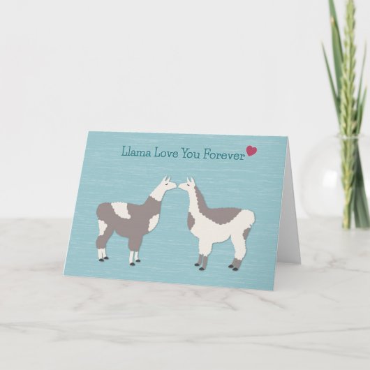 ラマ愛永久に挨拶状 カード (正面)