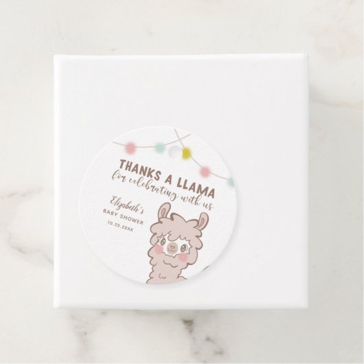 ラマ感謝していマの可愛い赤ちゃんシャワー フェイバータグ (インサイチュ)