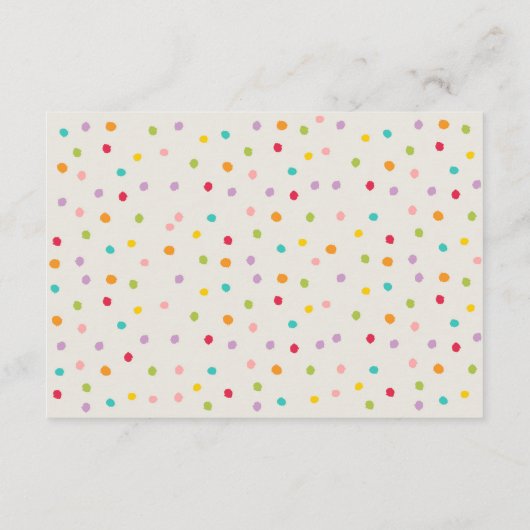 ラマ本を持って来る赤ちゃんシャワーフィエスタサボテン エンクロージャーカード (裏面)