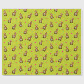 ラマ模様のラッピング紙 ラッピングペーパー (フラット)