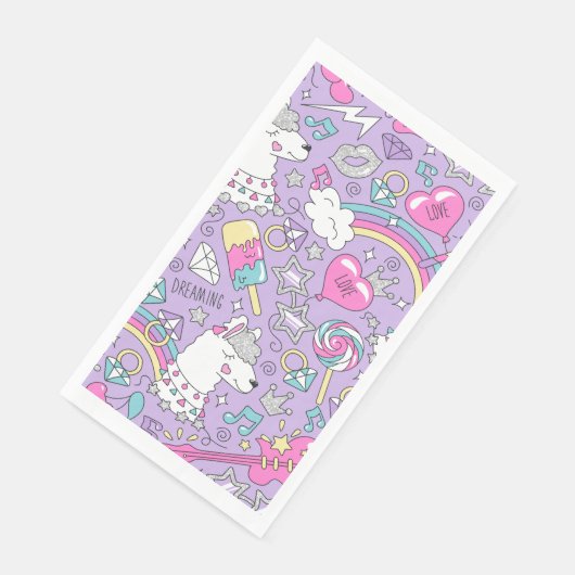 ラマ模様1 (コーナー)