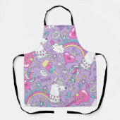 ラマ模様1 エプロン (正面)