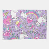 ラマ模様1 キッチンタオル (横)