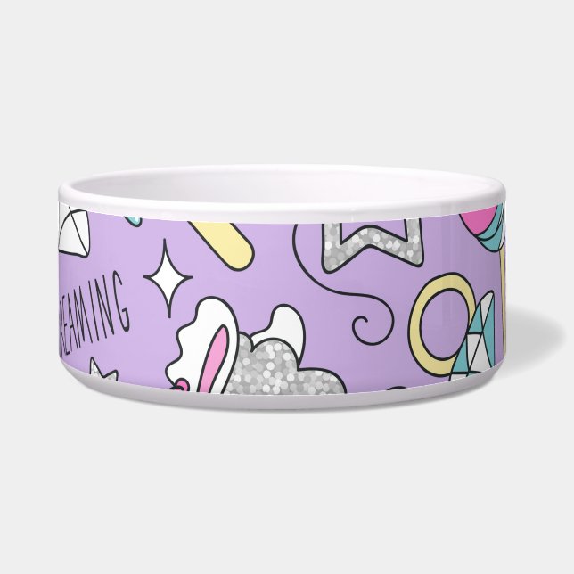 ラマ模様1 ボウル (正面)