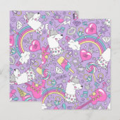 ラマ模様1 ポストカード (正面/裏面)