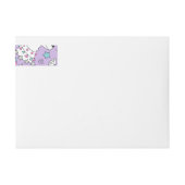 ラマ模様1 ラップアラウンドラベル (正面)