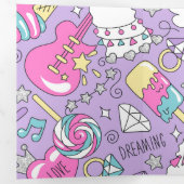 ラマ模様1 三つ折りクリスマスカード (内部最初)