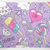 ラマ模様1 三つ折りクリスマスカード (内部中)