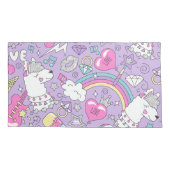 ラマ模様1 枕カバー (裏面)