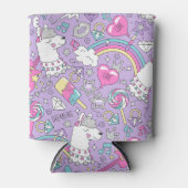 ラマ模様1 缶クーラー (正面)