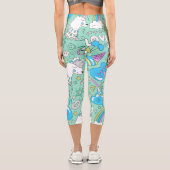 ラマ模様2 カプリレギンス (裏面)