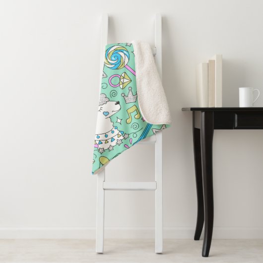 ラマ模様2 シェルパブランケット (インサイチュ)