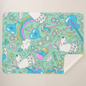 ラマ模様2 シェルパブランケット (正面(横))