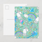 ラマ模様2 シーズンポストカード (正面/裏面)