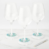 ラマ模様2 ワイングラスタグ (セット)