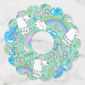 ラマ模様2 ワイングラスタグ (裏面)