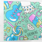 ラマ模様2 三つ折りクリスマスカード (内部最初)