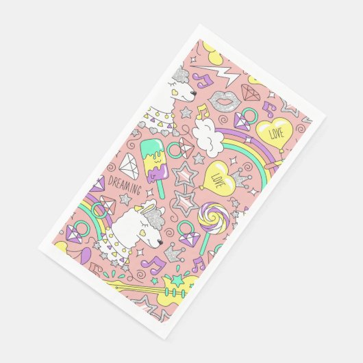 ラマ模様3 (コーナー)