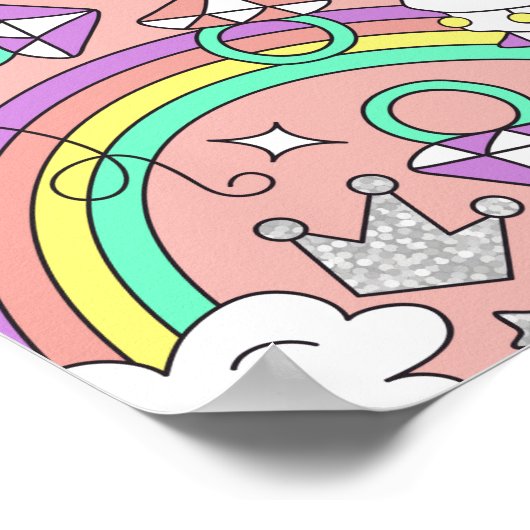 ラマ模様3 ポスター (角)