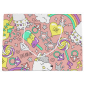 ラマ模様3 ラージペーパーバッグ (正面)