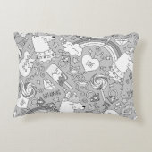 ラマ模様4 アクセントクッション (裏面)