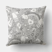 ラマ模様4 クッション (裏面)