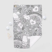 ラマ模様4 ゴルフタオル (インサイチュ)