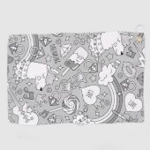 ラマ模様4 ゴルフタオル (横)