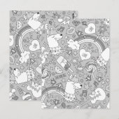 ラマ模様4 ポストカード (正面/裏面)