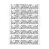 ラマ模様4 ラップアラウンドラベル (シート)