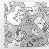 ラマ模様4 三つ折りクリスマスカード (内部最初)