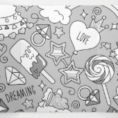 ラマ模様4 三つ折りクリスマスカード (内部中)