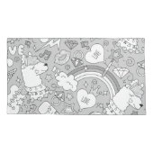 ラマ模様4 枕カバー (裏面)