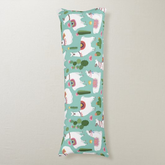 ラマ模様 ボディピロー (正面縦)