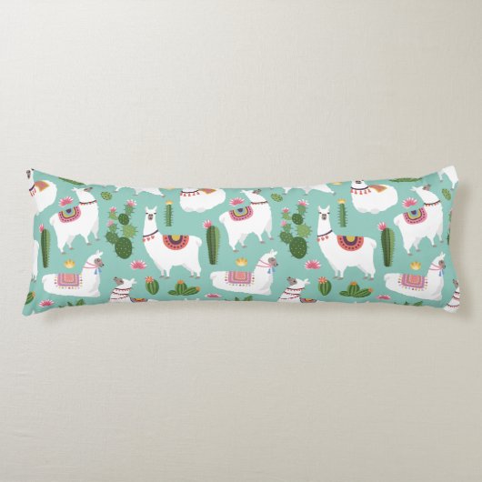 ラマ模様 ボディピロー (正面)