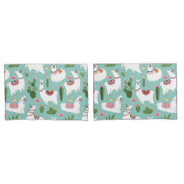 ラマ模様 枕カバー